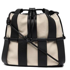 HEREU Linera Leather Crossbody Bag - Ivory/Black - NWOT